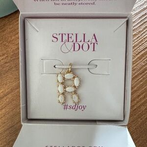 Stella & Dot Momento Opal Stone Letter Charm - Gold letter R